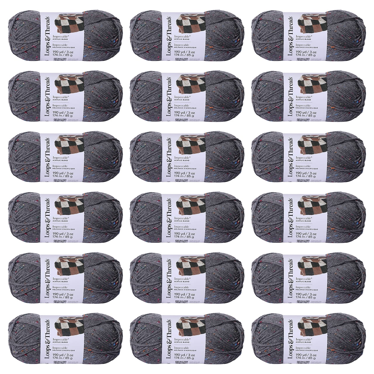 18 Pack: Impeccable™ Tweed Yarn by Loops & Threads®